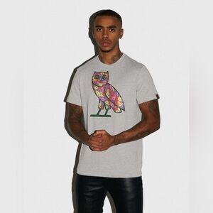 Drake's October's Very Own Celebration Owl Grey T-Shirt✨
